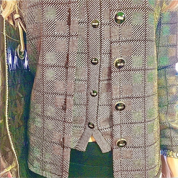 ST. JOHN -St John 3 pc Suit silver, black, brown Jacket 6 Vest 10 Pants … - Picture 2 of 12